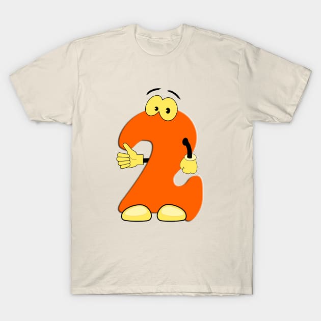 Number 2 Smiley Monogram Face Emoji Shirt for Men Women Kids T-Shirt by PatrioTEEism
